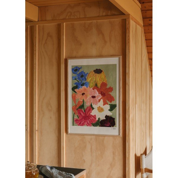 Plakatas 50x70 cm Flowers on Sage Green – Carla Llanos – The Poster Club-image-1