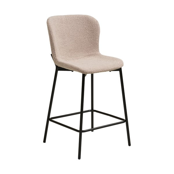Smėlio spalvos iš audinio baro taburetė (sėdynės aukštis 65 cm) Maceda – House Nordic