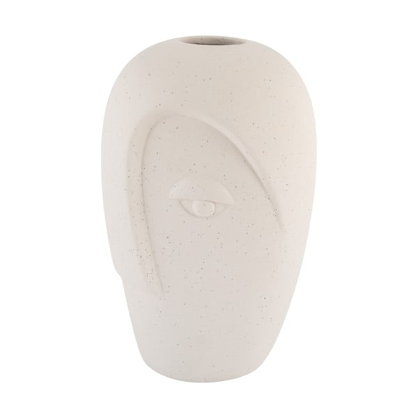 Kreminės spalvos iš keramikos vaza (aukštis 19,5 cm) Face – House Nordic-image-4