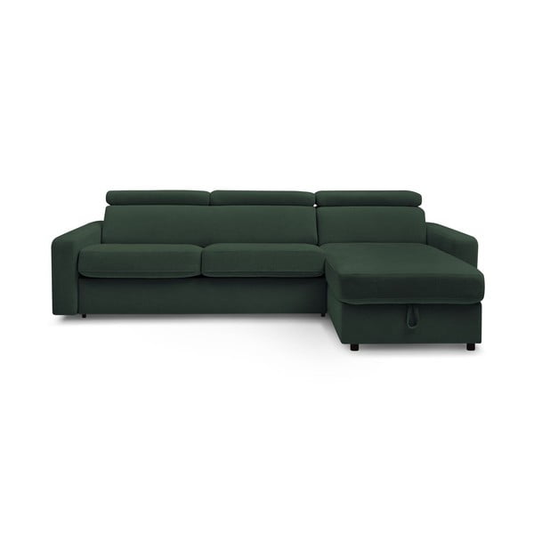 Sulankstoma kampinė sofa tamsiai žalios spalvos (kintama) Monaco – Bobochic Paris