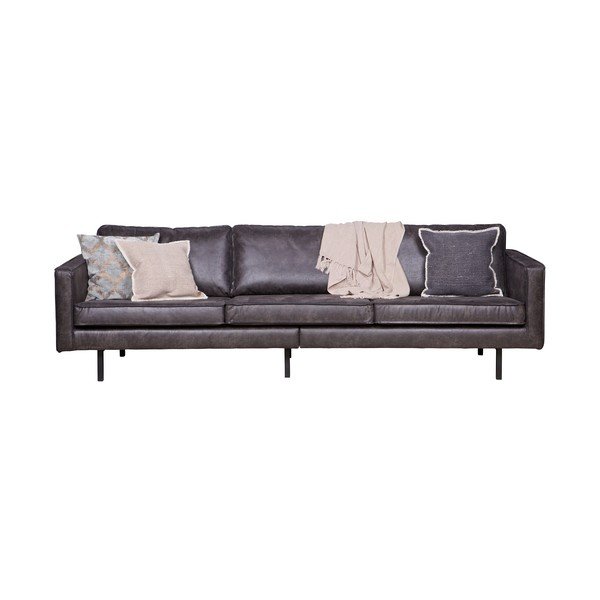 Juodos spalvos iš dirbtinės odos sofa 277 cm Rodeo – WOOOD-image-2