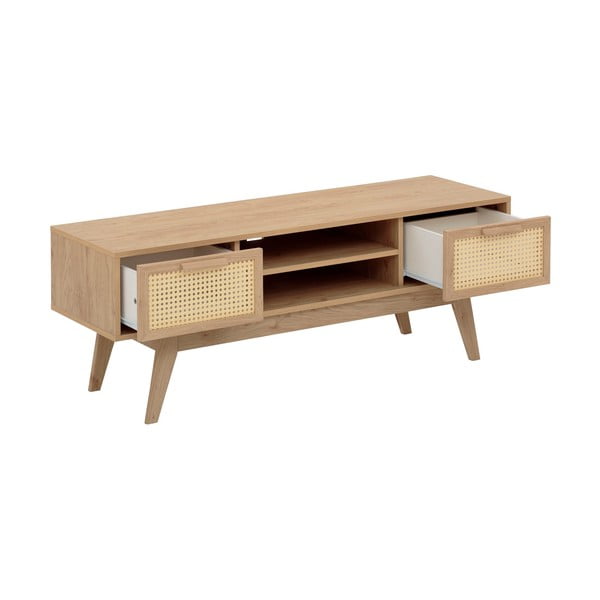 TV spintelė natūralios spalvos iš ąžuolo 128x47 cm Bridget – Støraa-image-2