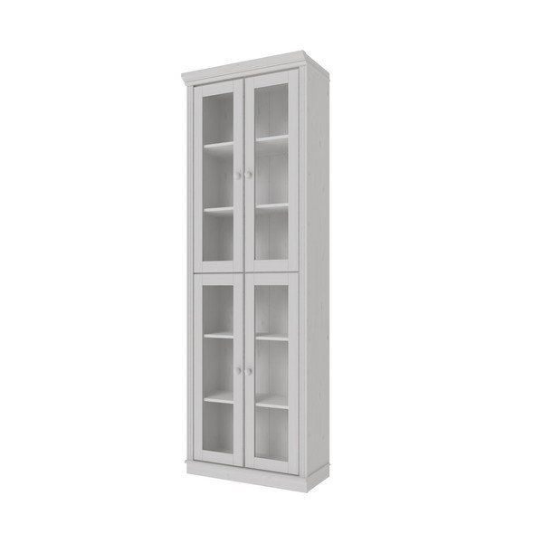 Baltos spalvos iš pušies masyvo vitrina 74x223x37 cm Anita – Støraa-image-4