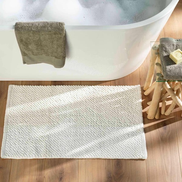 Baltos spalvos vonios kilimėlis 50x80 cm Yanis – douceur d'intérieur-image-1