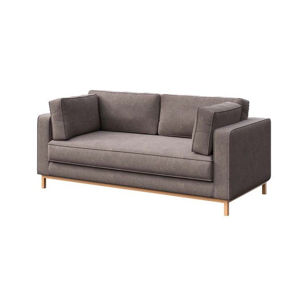 Sofa šviesiai rudos spalvos iš velveto 192 cm Celerio – Ame Yens-image-2