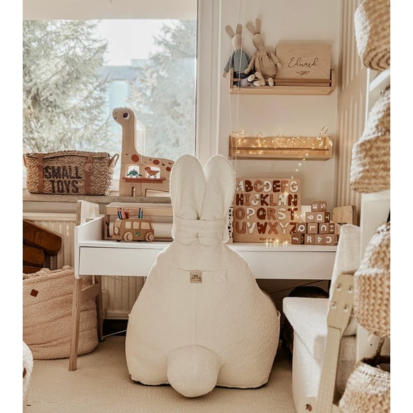 Kreminės spalvos vaikiškas sėdmaišis Funny Bunny – The Brooklyn Kids-image-1