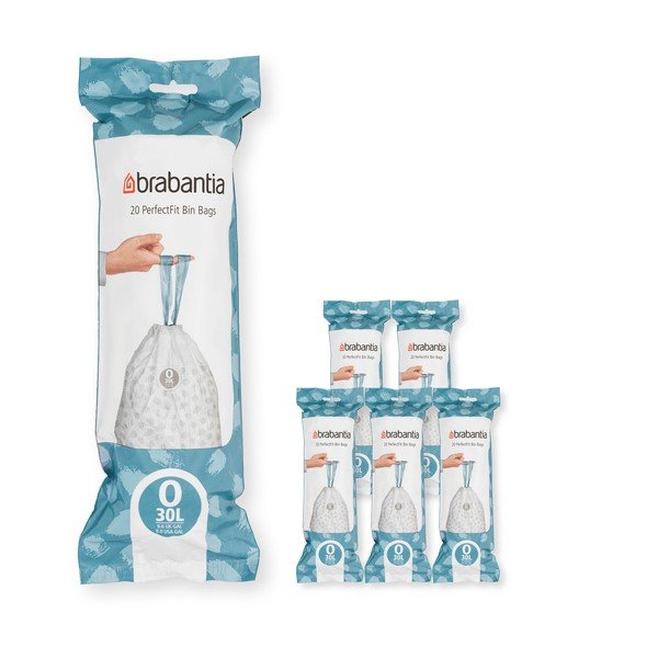 Ištraukiami šiukšlių maišai 120 vnt. 30 l PerfectFit O – Brabantia