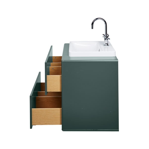 Pakabinama spintelė po kriaukle tamsiai žalios spalvos 80x62 cm Color Bath – Tom Tailor-image-4