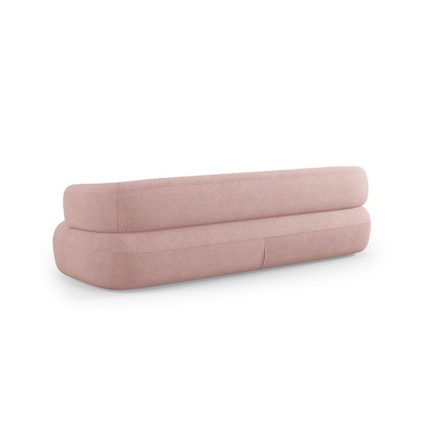 Šviesiai rožinės spalvos sofa iš boucle 200 cm Jenny – Micadoni -image-4