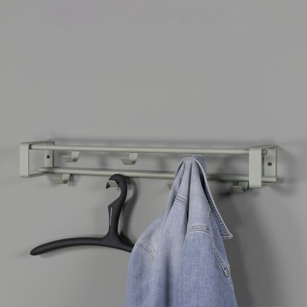 Pilkai žalios spalvos iš metalo sieninė lentyna 60 cm Rex – Spinder Design-image-1