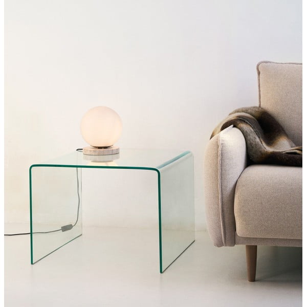 Iš stiklo šoninis stalas 60x60 cm Burano – Kave Home-image-1
