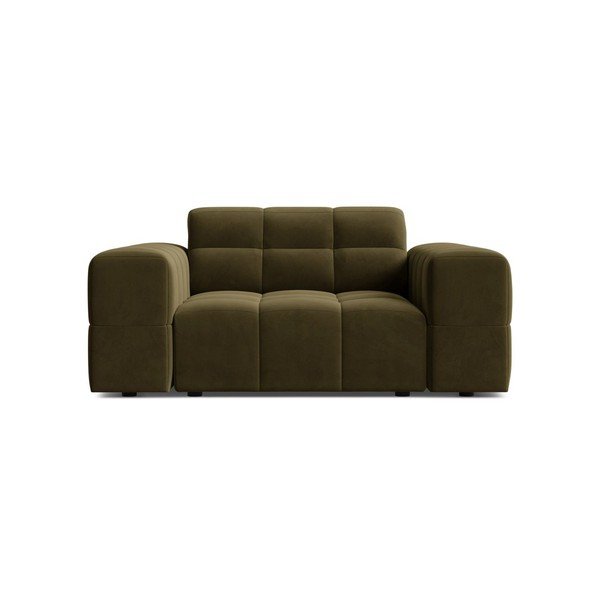 Khaki spalvos krėslas iš velveto Chicago – Cosmopolitan Design