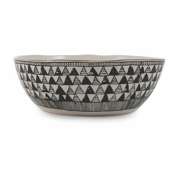 Juodos keramikos salotinė "Villa d'Este Masai", 28 cm skersmens