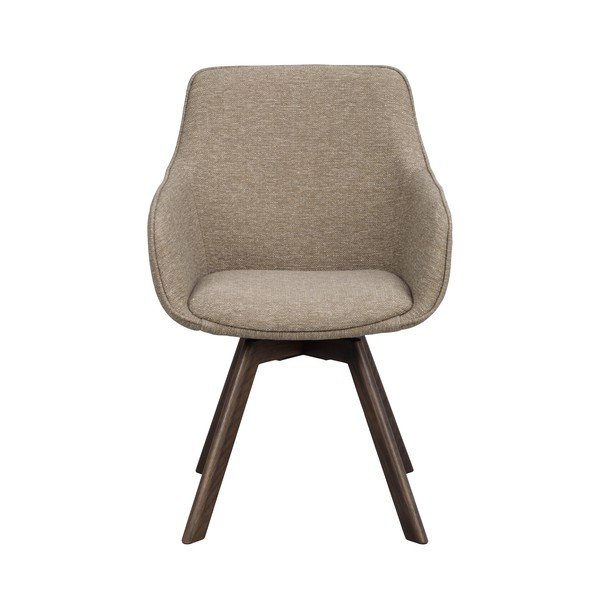 Smėlio spalvos iš audinio valgomojo kėdžių komplektas 2 vnt. Alison – Rowico-image-1