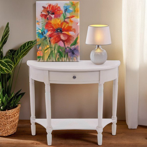 Pilkos spalvos iš pušies masyvo konsolinis staliukas 33x81 cm Heritage – Premier Housewares-image-2