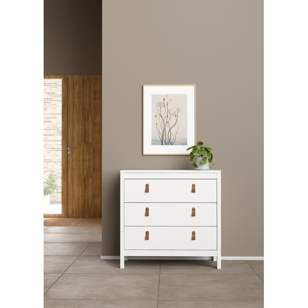 Žema šoninė spintelė baltos spalvos 82x80 cm Madrid – Tvilum-image-1