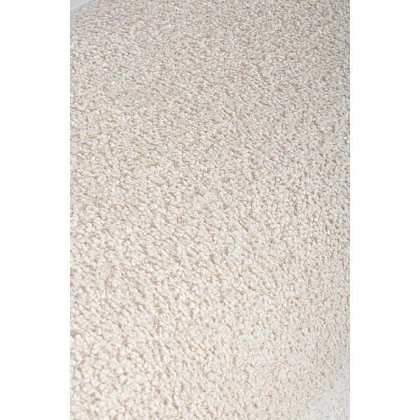 Kreminės spalvos paminkštinto audinio suolas iš boucle Dayla – Bizzotto-image-3