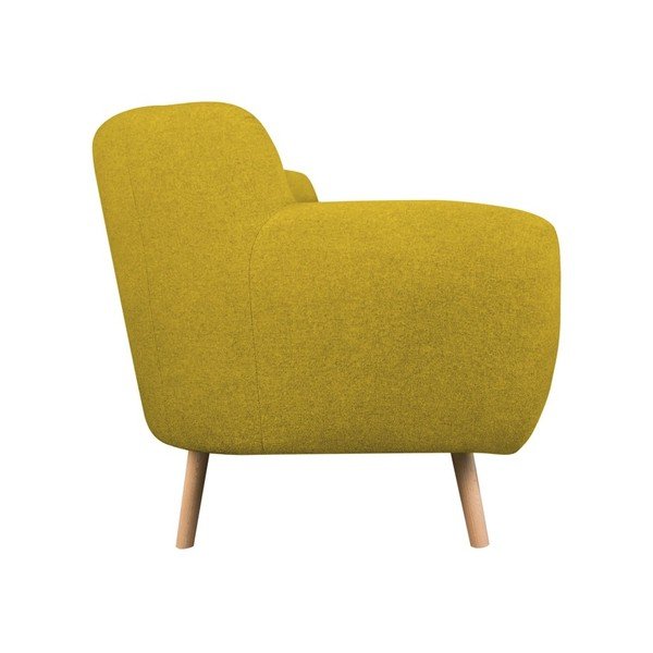 Geltona trijų vietų sofa "Kooko Home Pop-image-2