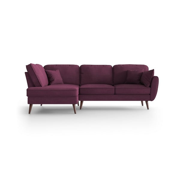 Violetinė kampinė sofa My Pop Design Auteuil, kairysis kampas