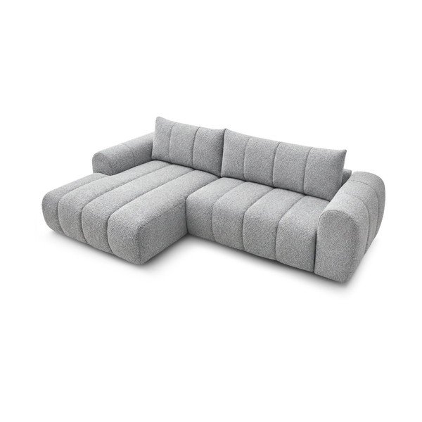 Šviesiai pilkos spalvos kampinė sofa (su kairiuoju kampu/su gultu) Nesty – Bobochic Paris-image-4