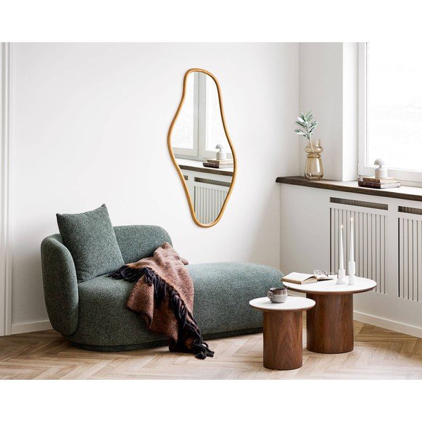 Iš keraminės plokštės apvalios formos šoninis stalas ø 40 cm Noli – House Nordic-image-3