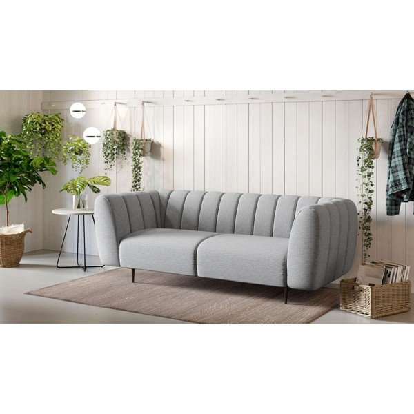 Sofa šviesiai pilkos spalvos 210 cm Shel – Ghado-image-1