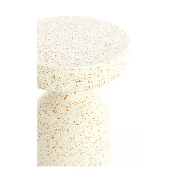 Iš terrazo cemento apvalios formos šoninis stalas ø 32 cm Moravit – Light & Living-image-4