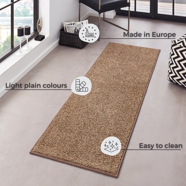 Smėlio spalvos kilimas Hanse Home Pure, 80 x 300 cm-image-4