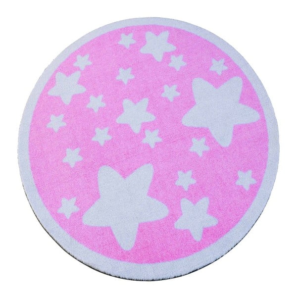 Vaikiškas rožinis kilimas "Zala Living Star", ⌀ 100 cm