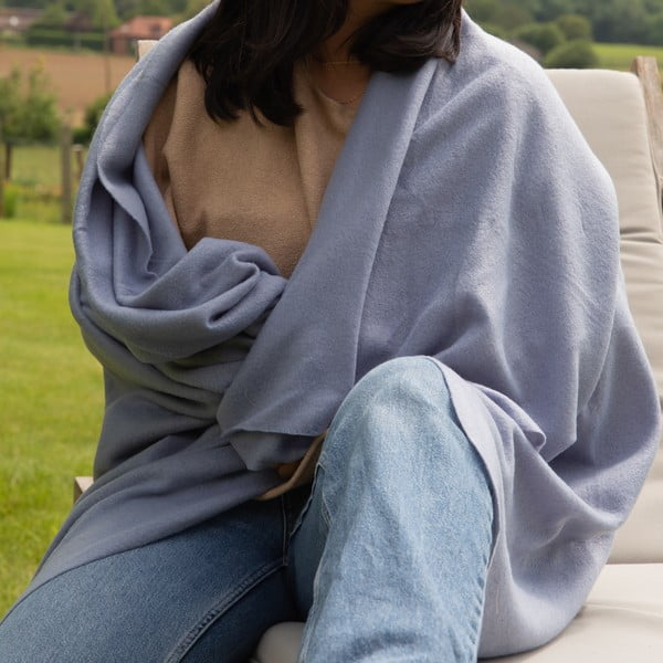 Mėlyna fleece tipo antklodė ir pledas 130x160 cm Riso – Tiseco Home Studio-image-2