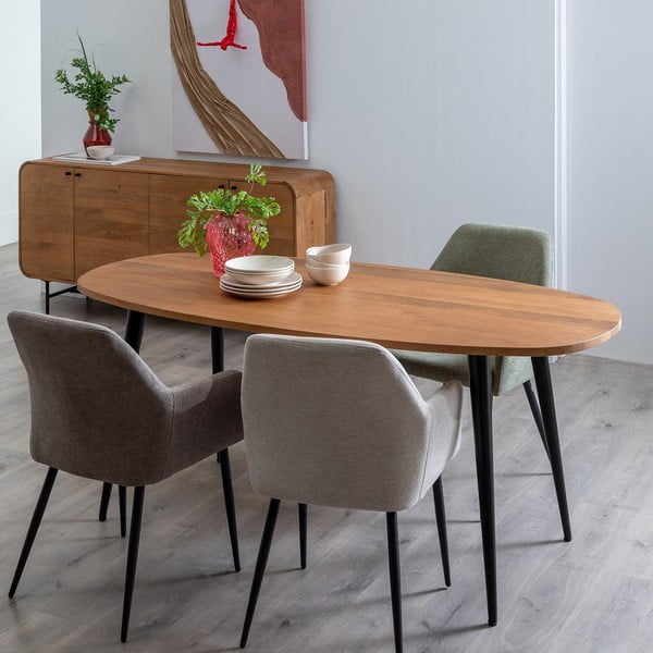 Iš mango masyvo valgomojo stalas 90x180 cm Mahón – Ixia-image-1
