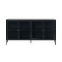 Iš metalo vitrina juodos spalvos 170x85 cm Carmel – Unique Furniture