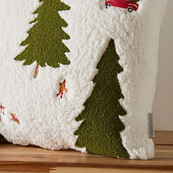 Iš boucle dekoratyvinė pagalvėlė su Kalėdų motyvu 45x45 cm Christmas Tree – Catherine Lansfield-image-3