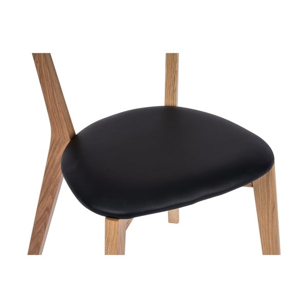 Ąžuolinė valgomojo kėdė su juoda sėdyne Arch - Bonami Selection-image-3