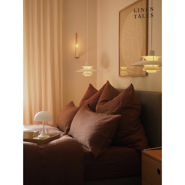 Iš lino pagalvės užvalkalas 50x70 cm Chocolate – Linen Tales-image-2