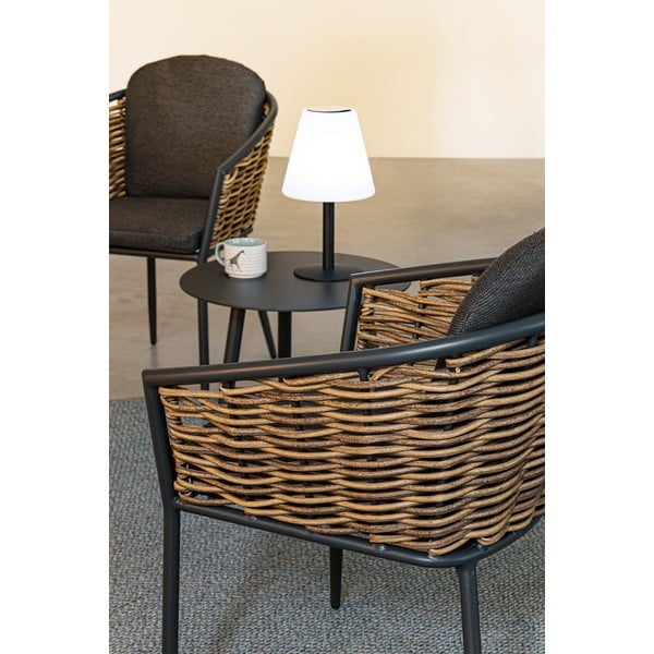 Pilkos spalvos metalinė sodo kėdė Maribela   – Bizzotto-image-1