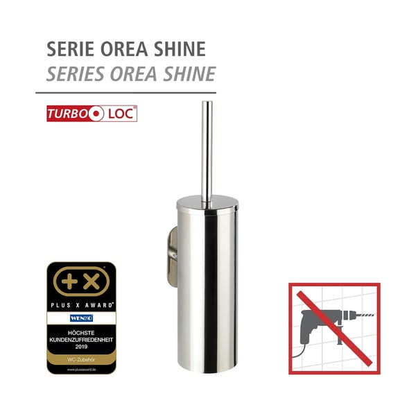 Wenko Orea nerūdijančio plieno savaime išsilaikantis tualeto šepetys-image-3