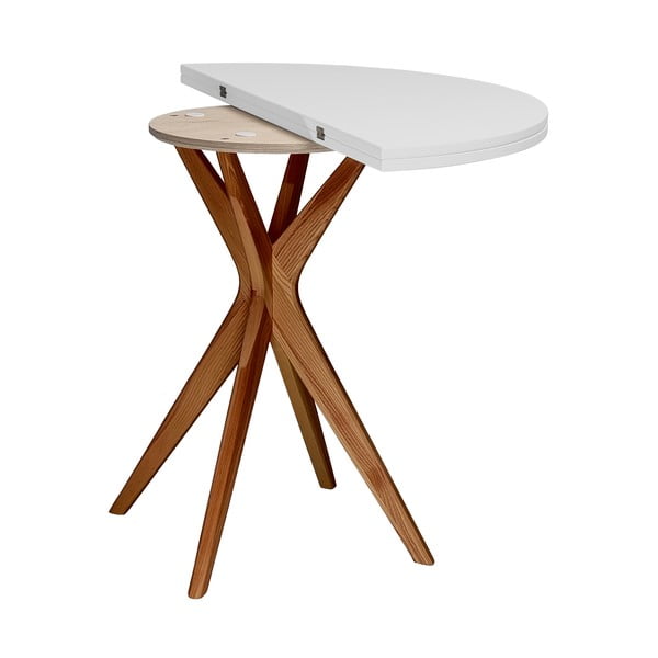 Apvalios formos prailginamas valgomojo stalas 45x90 cm Jubi – Ragaba-image-3