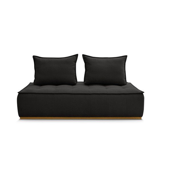 Juodos spalvos iš šenilinio audinio sofa 175 cm Elisa – Bobochic Paris