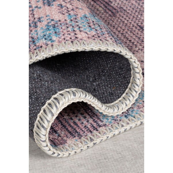 Skalbiamas iš perdirbto pluošto mišinio kilimas mėlynos spalvos/violetinės spalvos 60x230 cm Reid – Flair Rugs-image-2