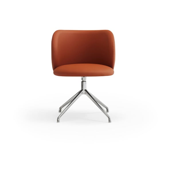 Oranžinės spalvos iš audinio valgomojo kėdė Mogi – Teulat-image-2