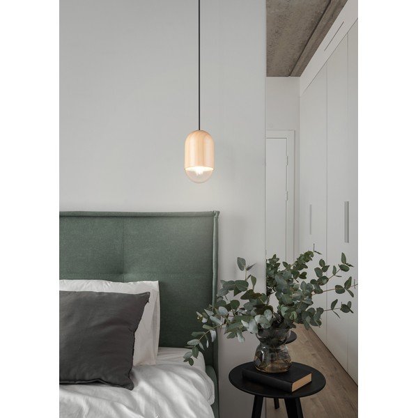 Smėlio spalvos kabantis šviestuvas ø 11 cm Nara – Reality-image-1