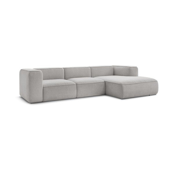 Iš boucle kampinė sofa šviesiai pilkos spalvos (su dešiniuoju kampu) Zephyr – Bobochic Paris-image-3