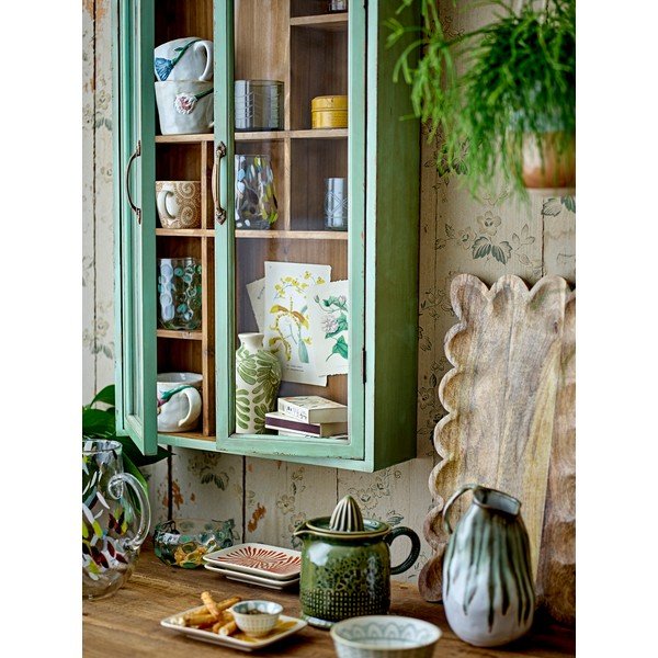 Žalios spalvos iš kėnio masyvo vitrina 50x80x13,5 cm Hazem – Bloomingville-image-3