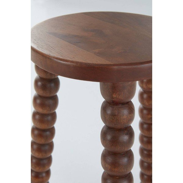 Iš mango masyvo apvalios formos šoninis stalas ø 30 cm Carbis – Jotex-image-4