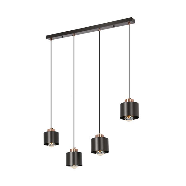 Juodo metalo pakabinamas šviestuvas 12x75 cm Olena - Candellux Lighting