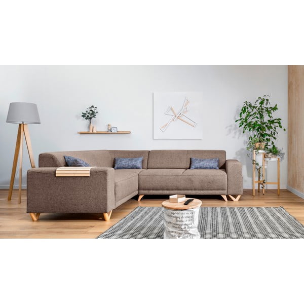 Rudos spalvos sulankstoma/su sandėliavimo vieta kampinė sofa (su kairiuoju kampu/„L“ formos) Classy Sophie – Miuform-image-1