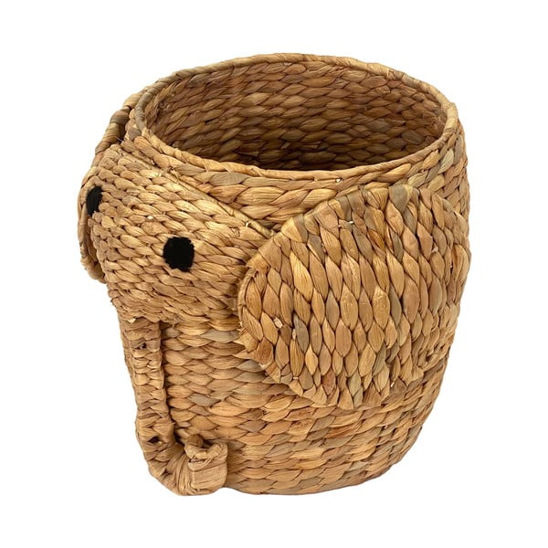 Iš vandens hiacinto vaikiškas krepšys natūralios spalvos ø 30x35 cm Elephant – Compactor-image-4