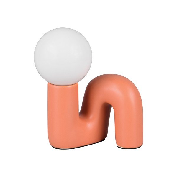 Oranžinės spalvos iš keramikos stalinis šviestuvas (aukštis 21,5 cm) Quinn – Reality