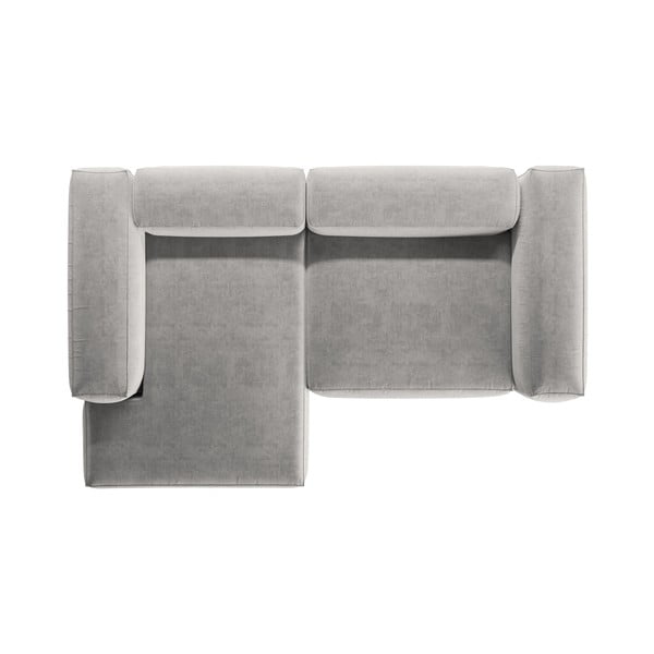 Šviesiai pilkos spalvos kampinė sofa (su kairiuoju kampu/su gultu) Bergamo – Cosmopolitan Design-image-3